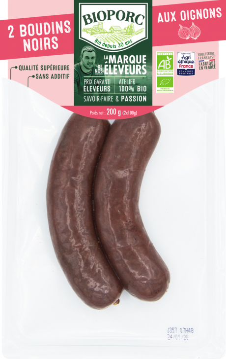 Boudins noirs aux oignons x2 