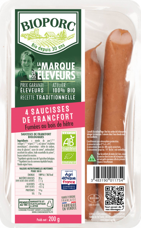 Saucisses de Francfort x4