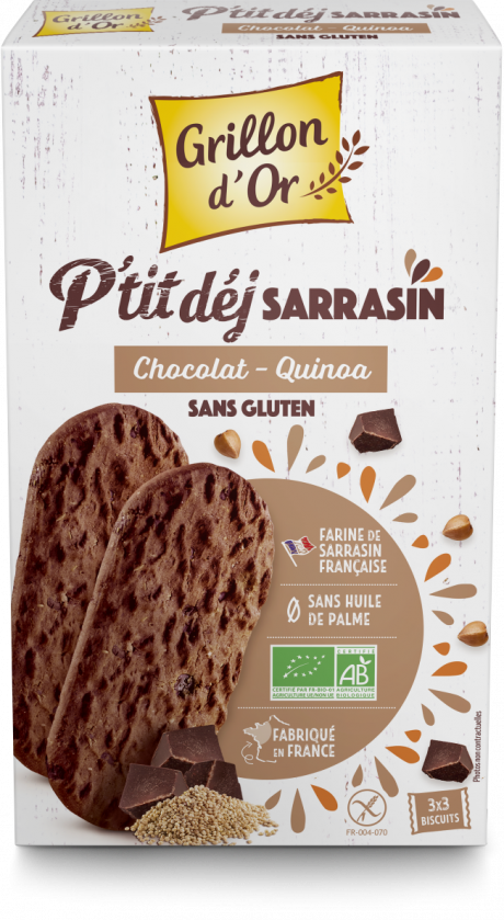 Biscuits p'tit dej sarrasin chocolat quinoa sg 150g GO AB