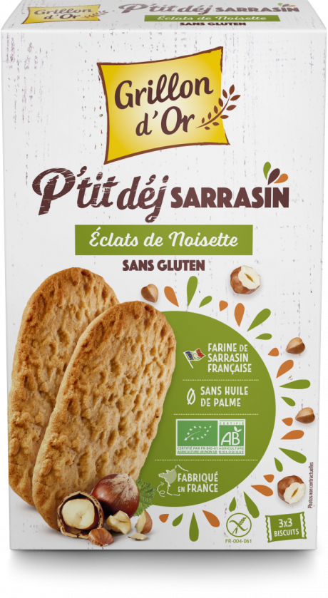 Biscuits p'tit dej sarrasin eclats de noisettes sg 150g GO AB