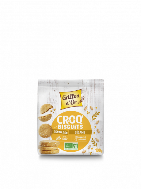 Croq' biscuits lentilles sesame 100g GO AB