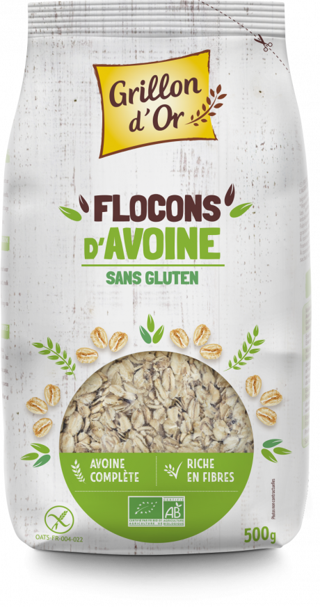 Flocons d'avoine sans gluten 500g GO AB