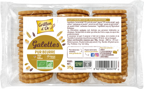 Galettes pur beurre 375g GO AB