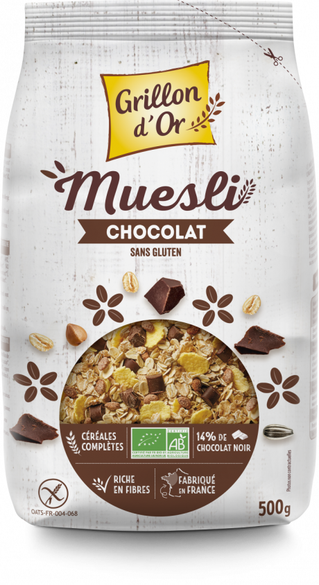 Muesli chocolat sans gluten 500g GO AB