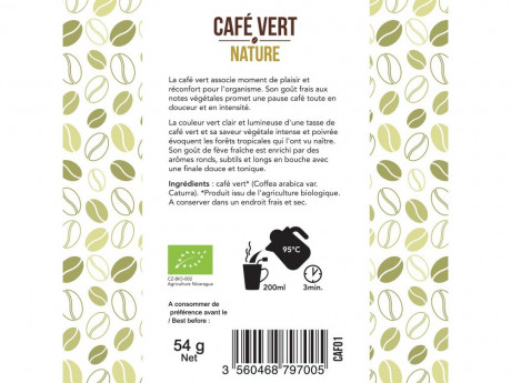 Cafe vert nature en sachets 