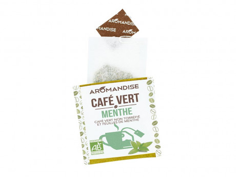 Cafe vert menthe en sachets 
