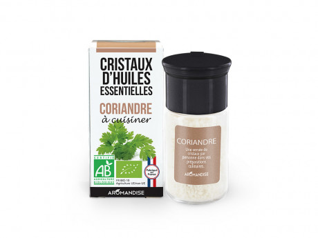 Cristaux d'huiles essentielles coriandre