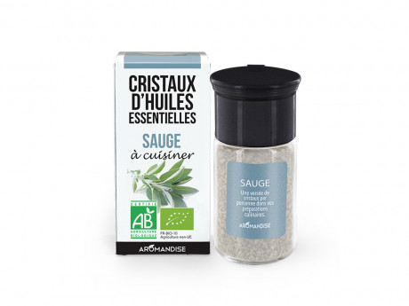 Cristaux d'huiles essentielles sauge