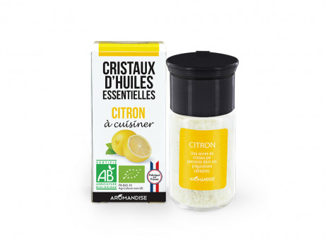 Cristaux d'huiles essentielles citron