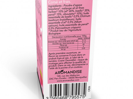 Cristaux d'huiles essentielles ail et fines herbes 