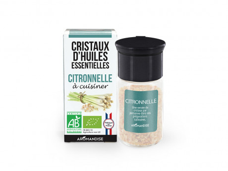 Cristaux d'huiles essentielles citronnelle