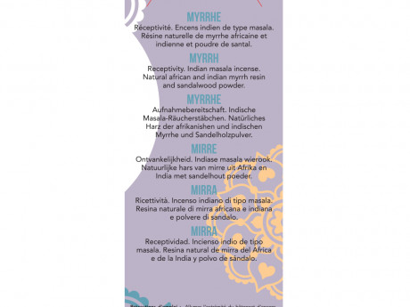 Encens indiens haute tradition myrrhe