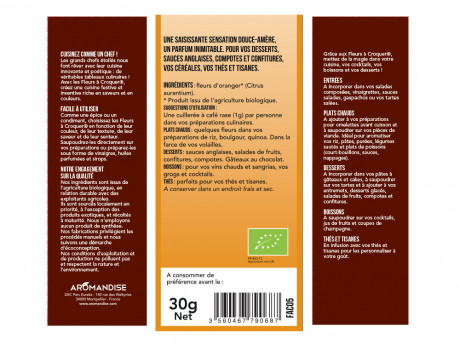 Fleurs a croquer fleurs d'oranger 