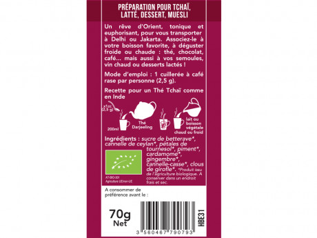 Fleurs d'epices tchaï latte Aromandise