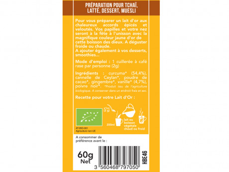 Preparation curcuma vanille Aromandise