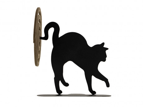 Porte-spirale chat noir