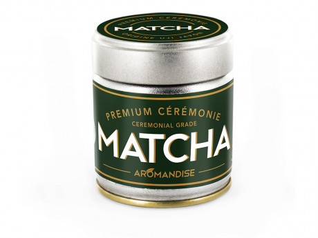 The bio japonais poudre de the vert matcha de ceremonie Aromandise 