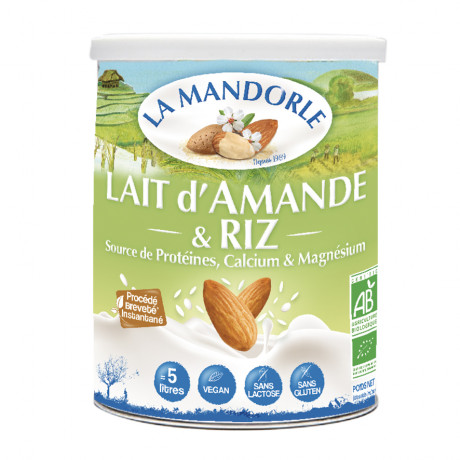 Lait d'Amande & Riz riche en Calcium, Magnésium et Phosphore
