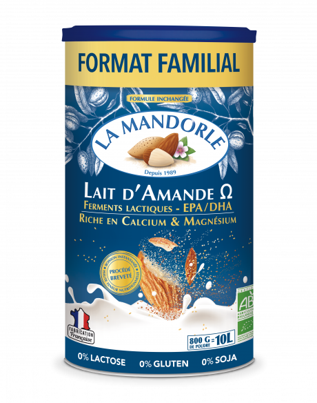 Lait d'Amande enrichi en Ferments lactiques, Calcium et EPA/DHA format familial