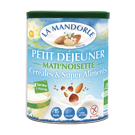 MatiNoisette Céréales Germées enrichi en Spiruline et Acérola