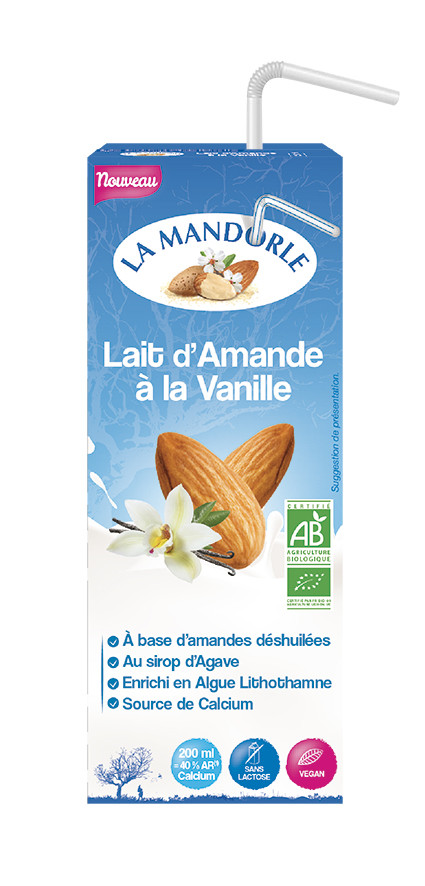 Lait d'Amande Vanille Briquette source de Calcium