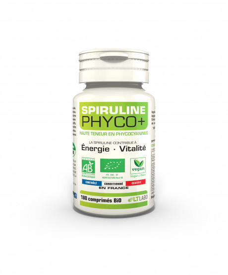 Spiruline bio 500 mg phyco+ 180 comprimés