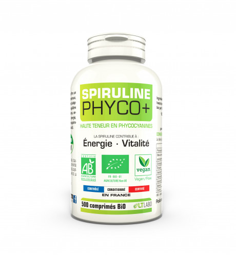 Spiruline bio 500 mg phyco+ 500 comprimés