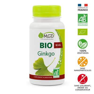 Ginkgo 90 cp. (feuille, Ginkgo biloba) 