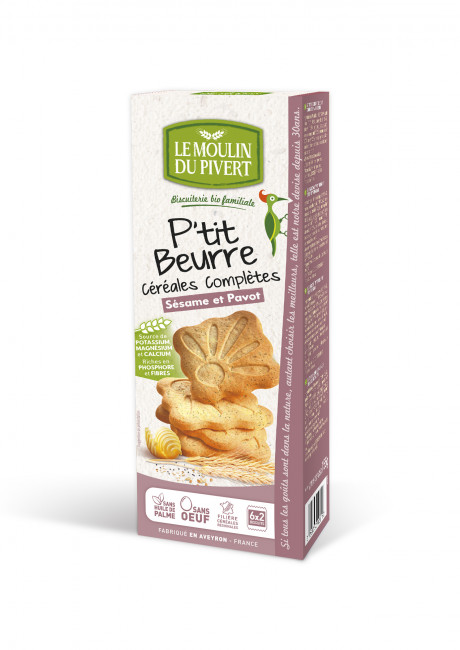 P'tit Beurre Céréales Complètes sésame et pavot 