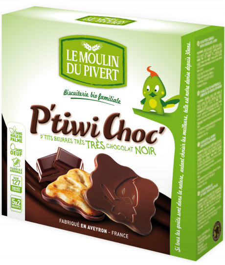 P'Tiwi Choc  petit beurre tablette chocolat noir