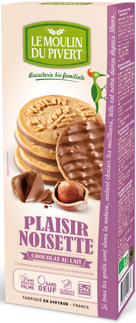 Plaisir Noisette nappé de chocolat au lait