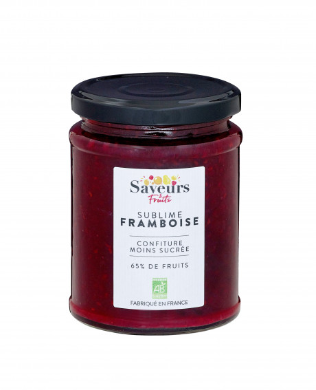 Confiture Allégée en Sucre Framboise bio - Sublime 310g
