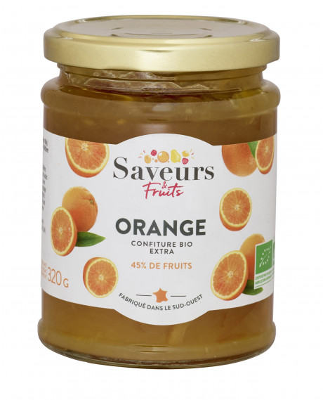 Confiture Extra 45% fruits - Orange bio 320g.