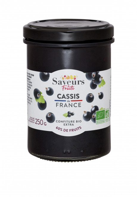 Confiture 60% fruits - Cassis de France bio 250g