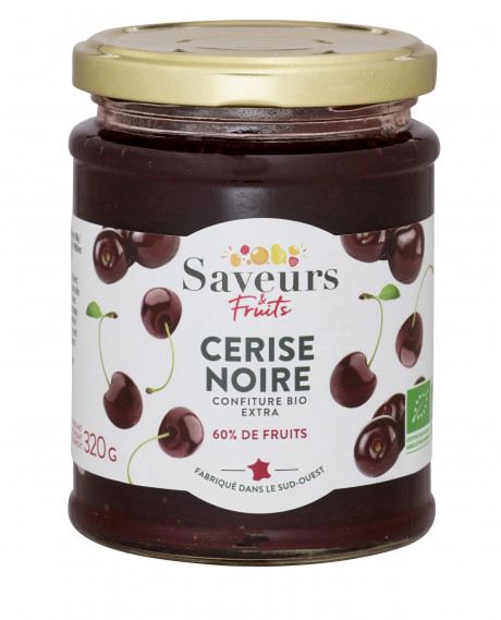 Confiture Extra 60% fruits - Cerise Noire bio 320g