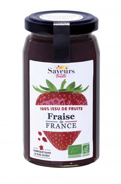 Préparation aux Fruits 100% issue de fruits - Fraise de France bio 240g