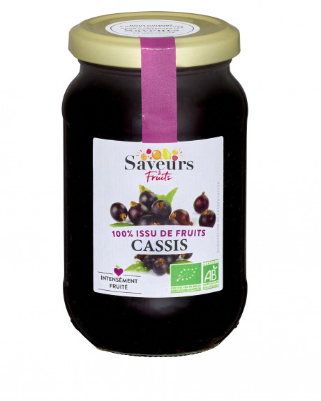 Préparation aux Fruits 100% issue de fruits - Cassis bio 310g