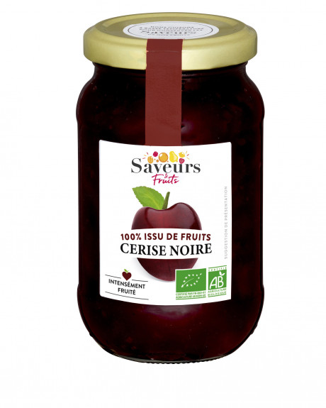 Préparation aux Fruits 100% issue de fruits - Cerise Noire bio 310g