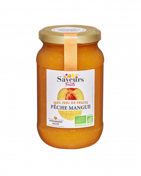 Préparation aux Fruits 100% issue de fruits - Pêche Mangue bio 310g