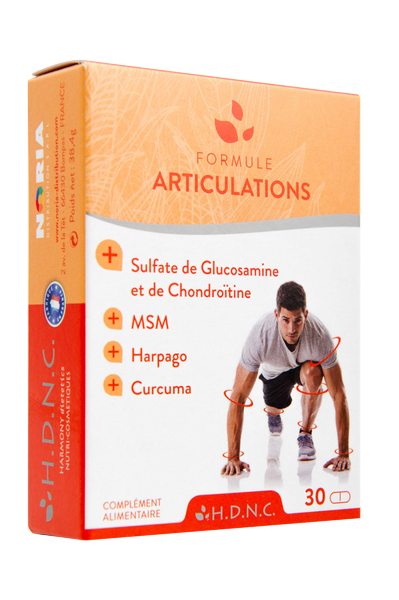 Formule Articulation - Glucosamine - Chondroïtine - MSM - Harpagophytum - Curcuma - 30 comprimés