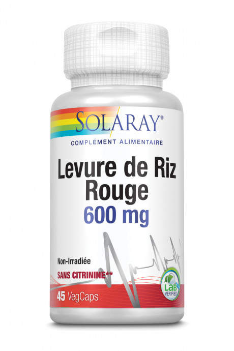 Levure de riz rouge - 600 mg - 45 caps. vég.