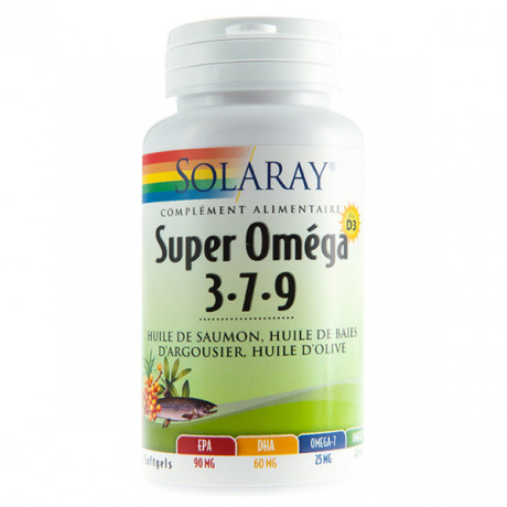 Super Oméga 3-7-9 plus Vitamine D - 60 softgels