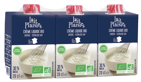 Crème liquide entière UHT, 30 % MG/PF
