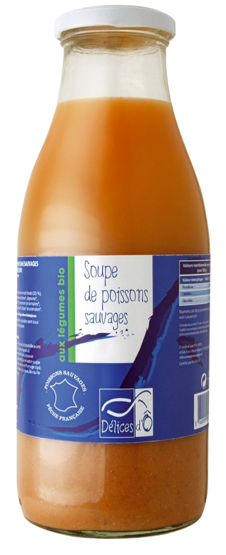 Soupe de poissons sauvages aux légumes biologiques