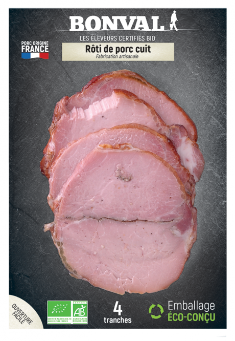 Rôti de porc cuit x 4 tranches