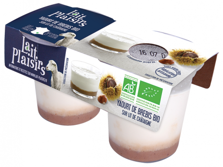 Yaourt au lait entier de brebis sur lit de châtaigne