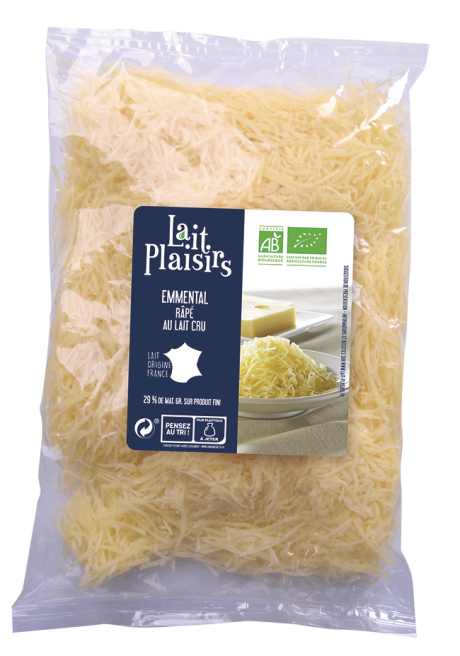 Emmental râpé au lait cru, 29 % MG/PF
