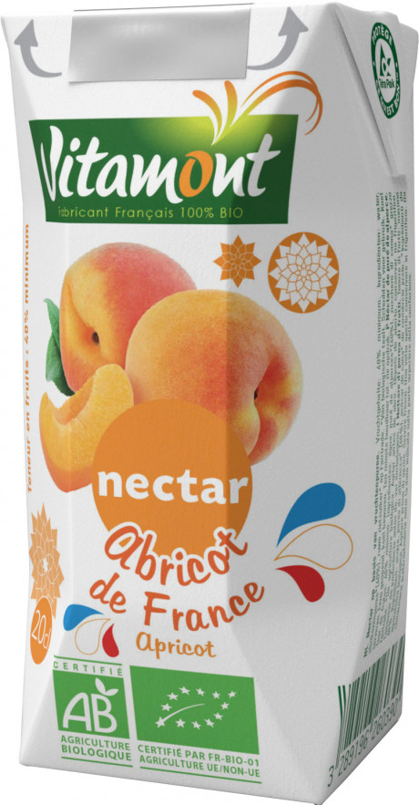 Nectar d'abricot France bio 20cl