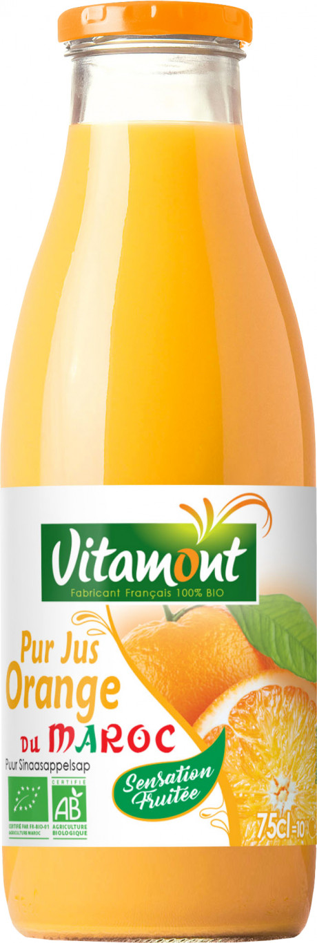Pur jus d'orange du Maroc sensation fruitée bio 75cl