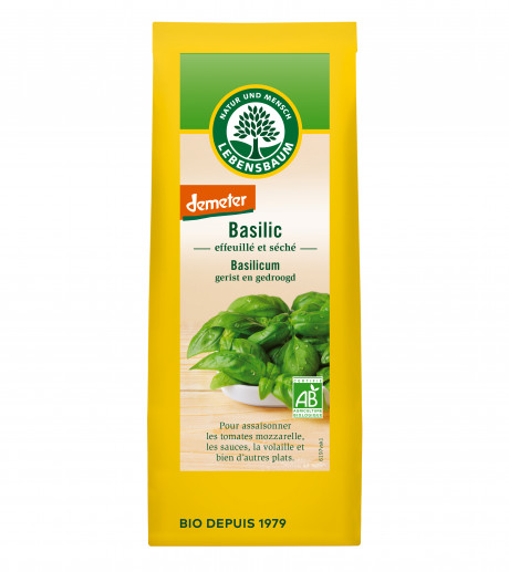 Basilic, effeuillé et séché